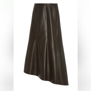 Devaux asymmetrical leather skirt
